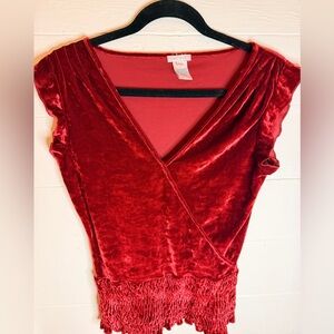 Velvet Brand Red Velvet Top